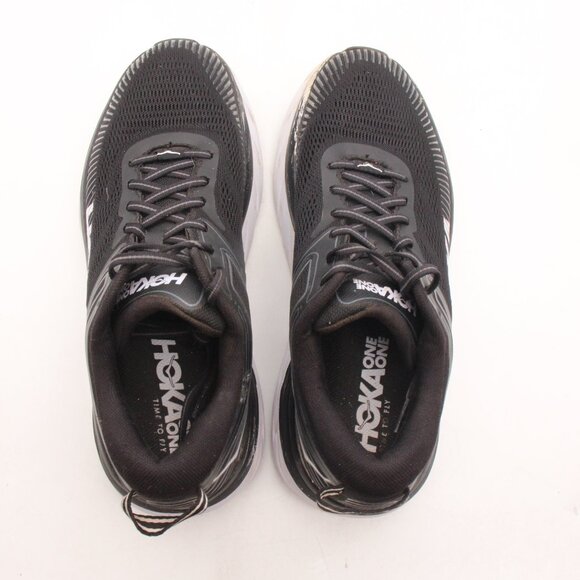 Hoka One One Bondi 7 Women's Size 9.5 Running  Sneakers Black White 1110519 BWHT - Picture 7 of 10
